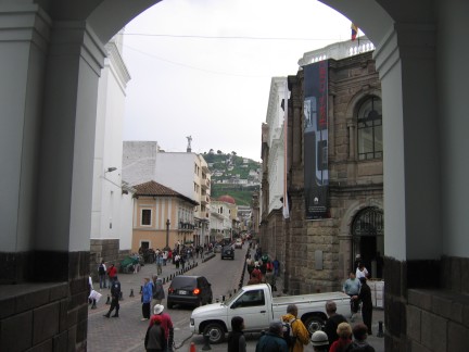 View of the street from the palace