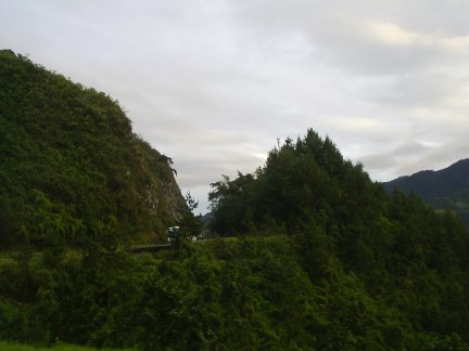 Highway in the Andes Mountains